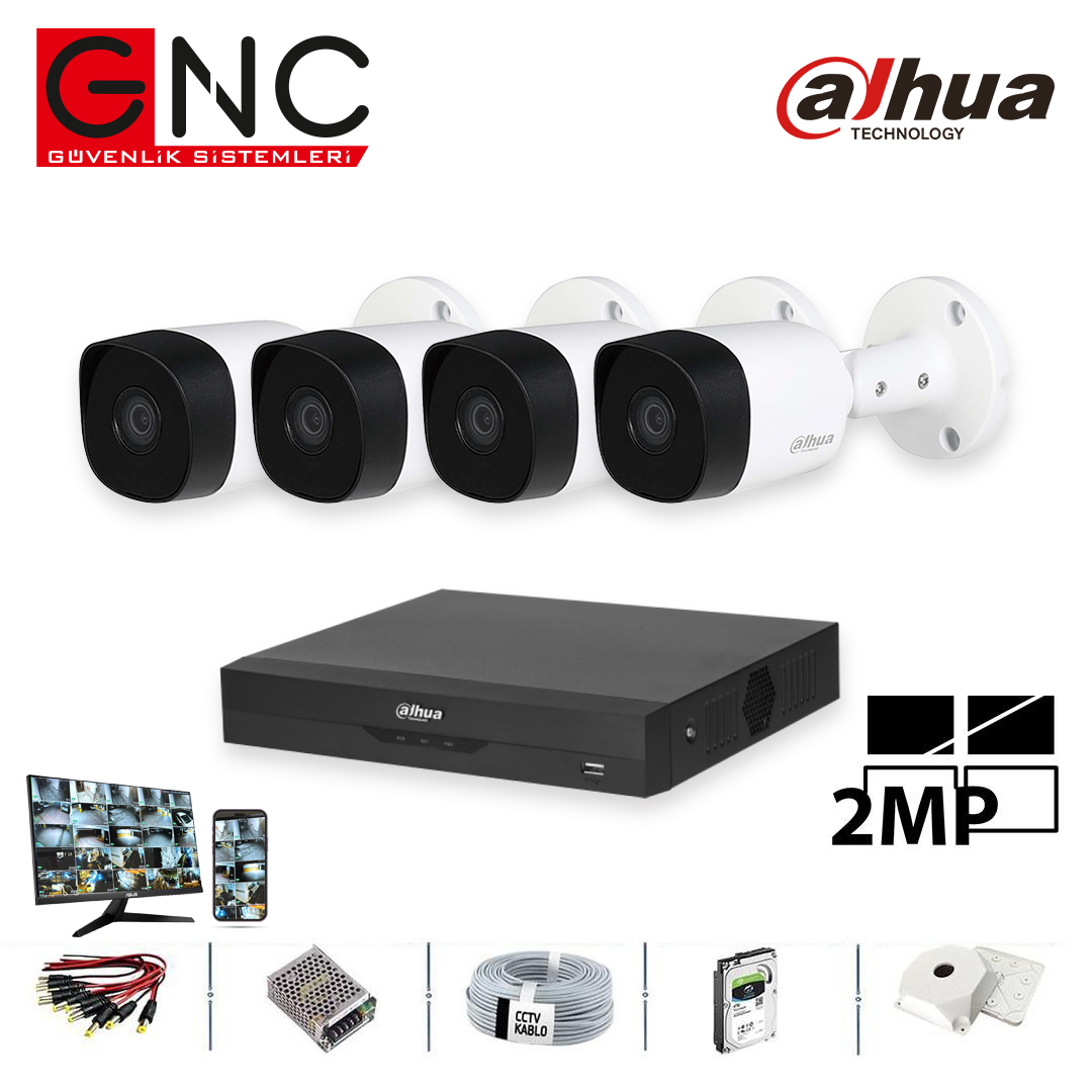 Dahua 4'lü Kamera Sistemi