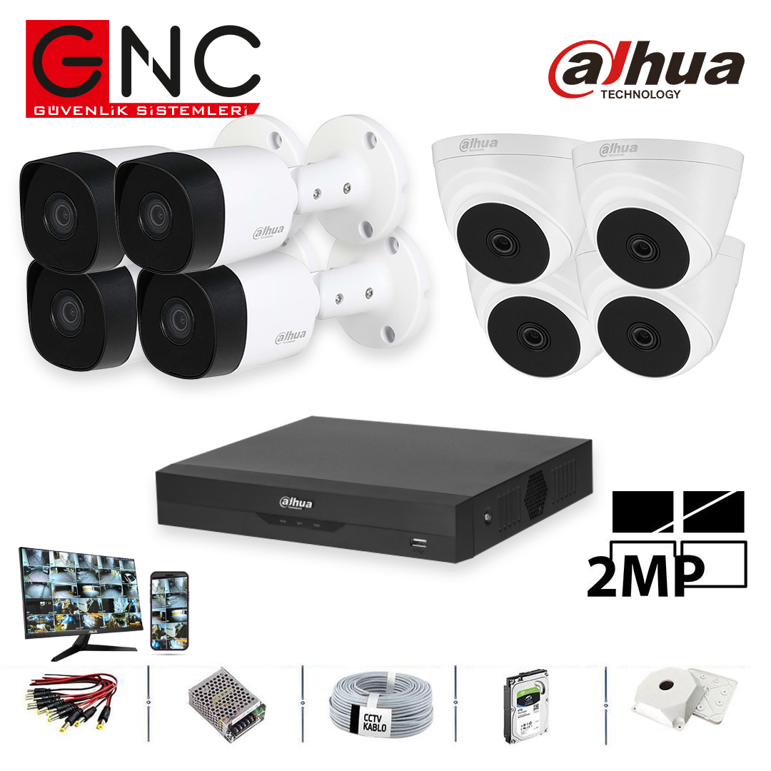 Dahua 8'li Kamera Sistemi